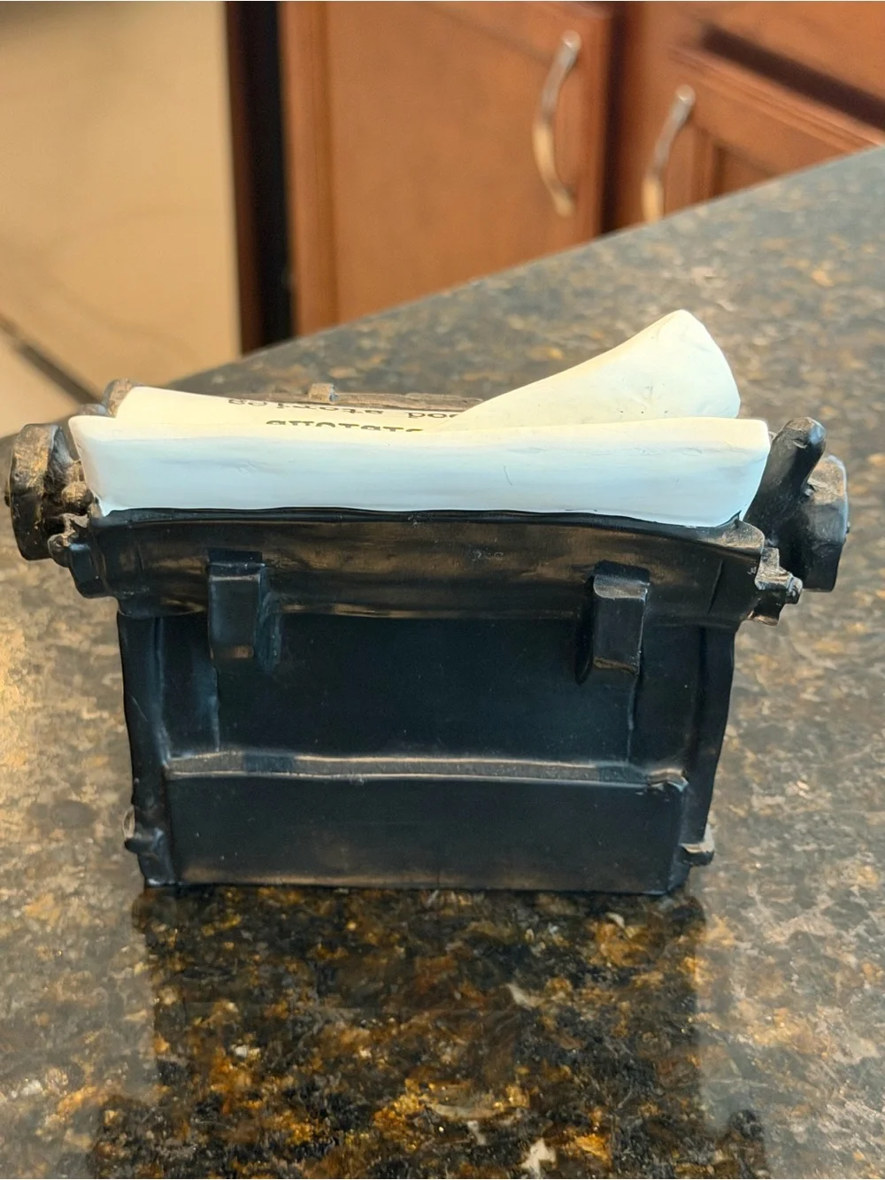 Decorative Black Typewriter Accent with Quote